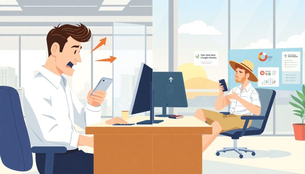 Как не отвлекаться на работу во время отпуска (и наоборот) - иллюстрация