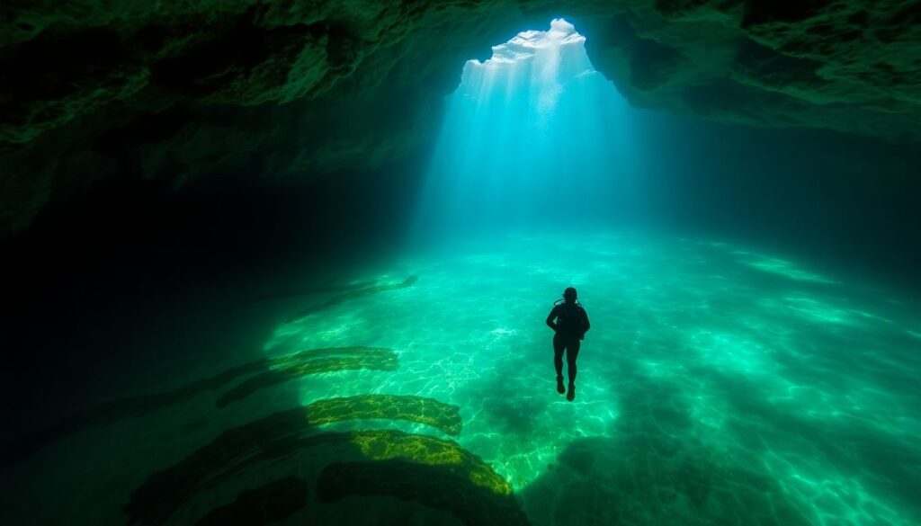 Лучшие места для дайвинга в пещерах (кейв-дайвинг) - иллюстрация