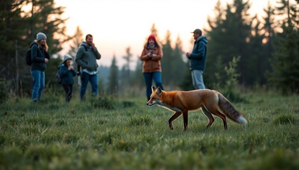 Лучшие места для наблюдения за лисами в дикой природе - иллюстрация
