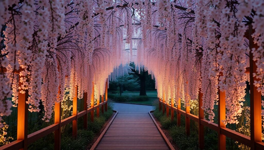 Самые красивые туннели из деревьев и цветов - иллюстрация