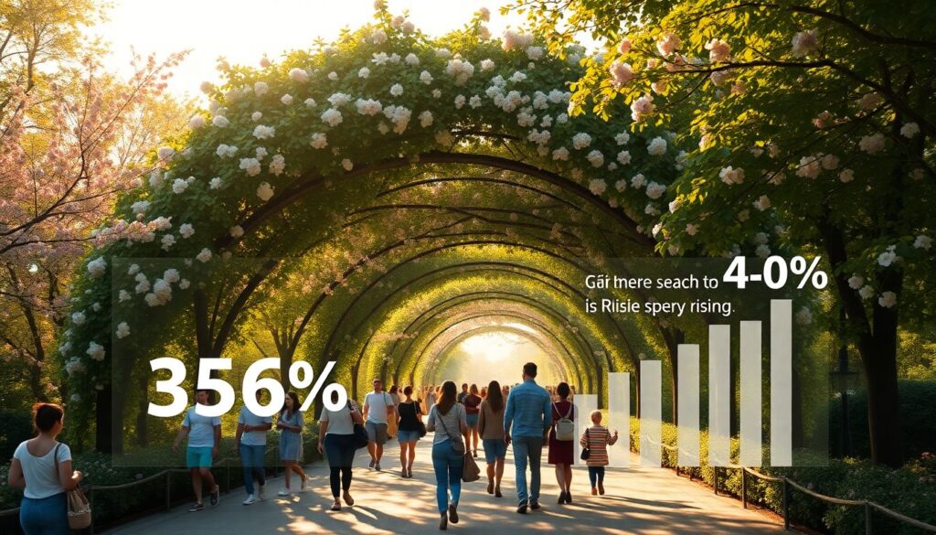 Самые красивые туннели из деревьев и цветов - иллюстрация